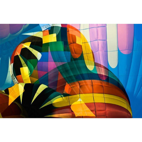 Balloons Black Modern Wood Framed Art Print with Double Matting by Berry, Jerry