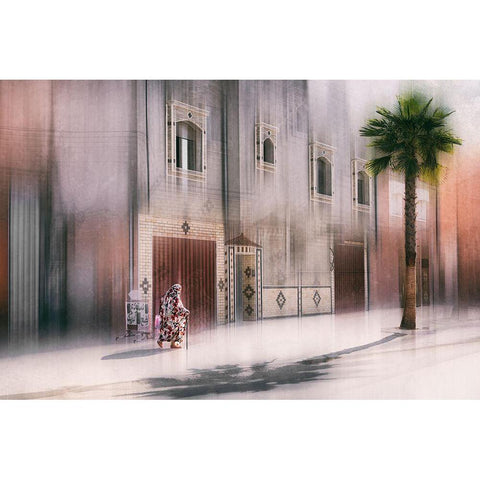 Resident Of The Desert Village Black Modern Wood Framed Art Print with Double Matting by Schleicher-Schwarz, Roswitha