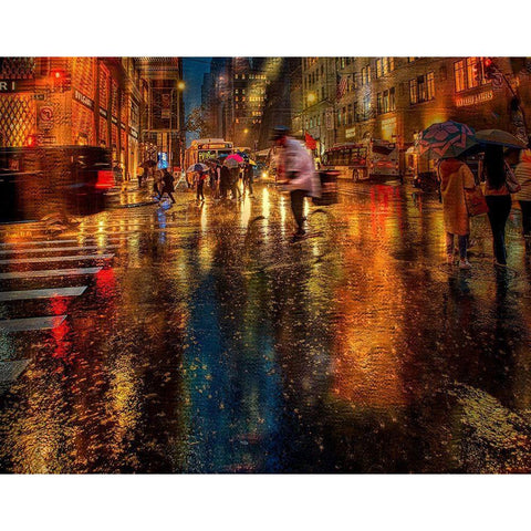 Cyclist Black Modern Wood Framed Art Print with Double Matting by Ohlendorf, Anette