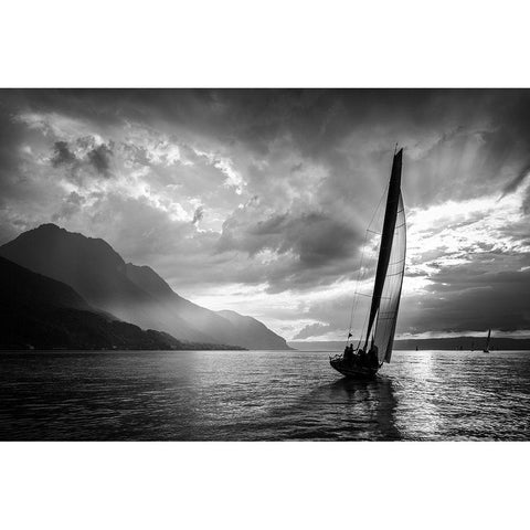 Bol Dor Black Modern Wood Framed Art Print by Fangueiro, Jose