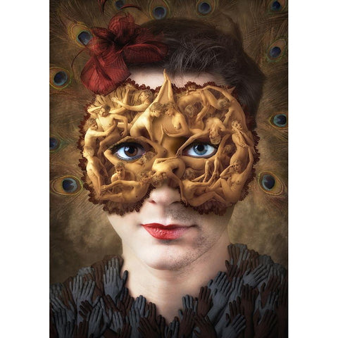 Duality Black Modern Wood Framed Art Print by Kiciak, Christophe