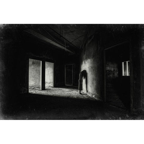 Emptiness Of The Soul Black Modern Wood Framed Art Print by Muhamad Fajeri, Fadhel