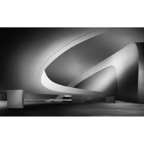 Niemeyer Art White Modern Wood Framed Art Print by Osuna, Fran