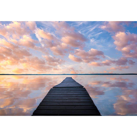 Sanctuary Black Modern Wood Framed Art Print with Double Matting by Lindsten, Christian