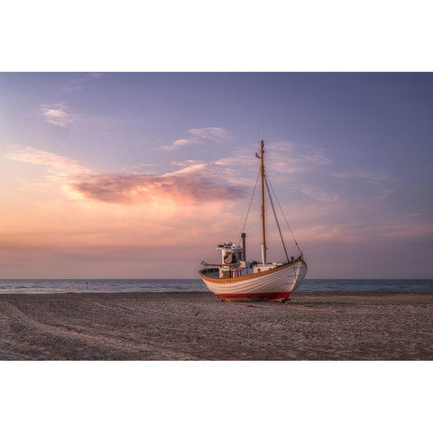 Jammerbugten Black Modern Wood Framed Art Print with Double Matting by Riml, Ludwig