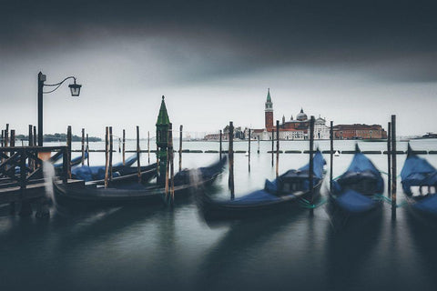 Floating On A Dream Black Ornate Wood Framed Art Print with Double Matting by Behzad, Majid