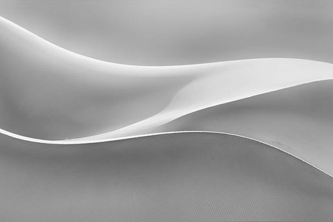 Restless White Modern Wood Framed Art Print with Double Matting by Asghar Alimoradi, Ali