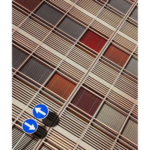 Wooden Windows Black Modern Wood Framed Art Print with Double Matting by Buczkowski, Tomasz