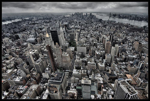 On Top White Modern Wood Framed Art Print with Double Matting by Ratzer, Klaus