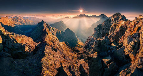 Rysy Black Ornate Wood Framed Art Print with Double Matting by Nienartowicz, Karol