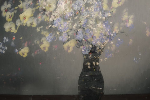 Home Sweet Home... Black Ornate Wood Framed Art Print with Double Matting by Talen, Nel