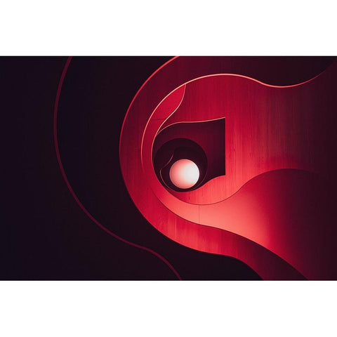 Red Desert Black Modern Wood Framed Art Print by Tagliarino, Marco