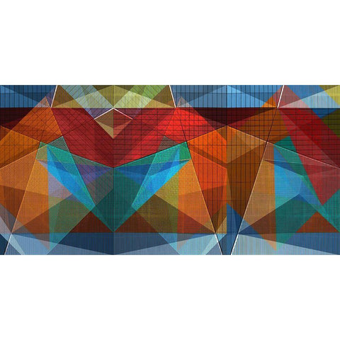 Abstract Mural Black Modern Wood Framed Art Print by Domont, Jois