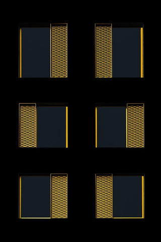 Golden Sun Protection White Modern Wood Framed Art Print with Double Matting by Endermann, Rolf