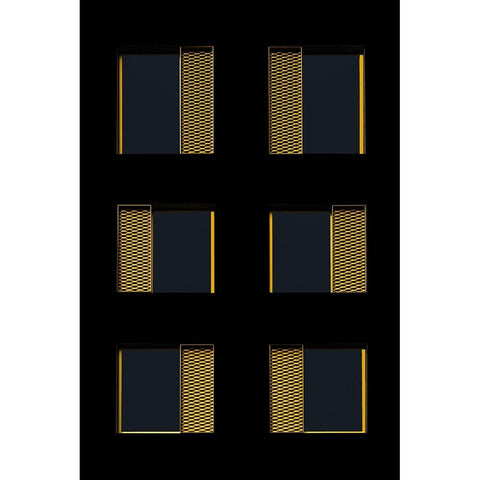 Golden Sun Protection Black Modern Wood Framed Art Print by Endermann, Rolf