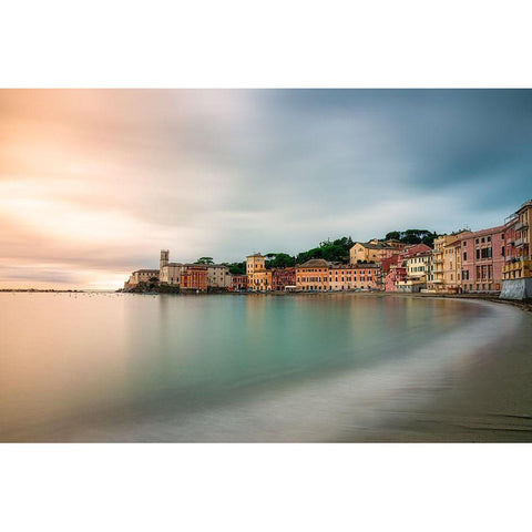 The  Silence Bay White Modern Wood Framed Art Print by Giani, Cristiano