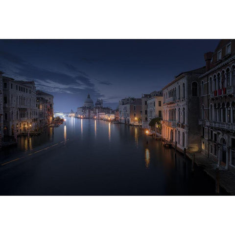 Venice White Modern Wood Framed Art Print by Lopez Garcia, David