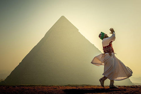 The Prayer Of Light Black Ornate Wood Framed Art Print with Double Matting by Khataw, Ali