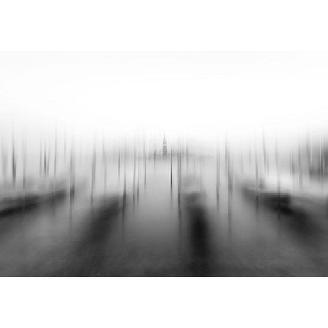 Venezia (AuAdandfrac14;AeM) Black Modern Wood Framed Art Print with Double Matting by Deng, Larry