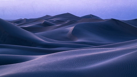 Nightfall Blues White Modern Wood Framed Art Print with Double Matting by Macua, Gerald