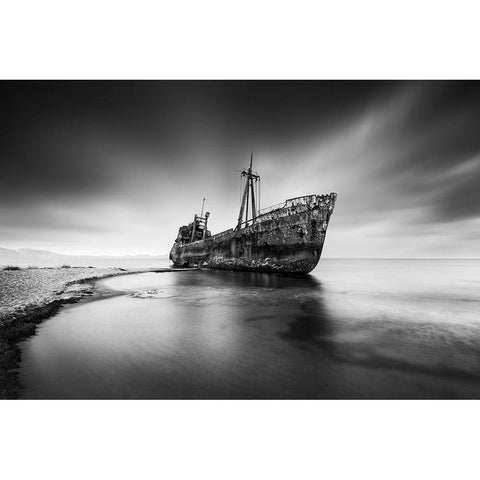 The Last Titan White Modern Wood Framed Art Print by Digalakis, George