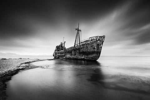 The Last Titan Black Ornate Wood Framed Art Print with Double Matting by Digalakis, George