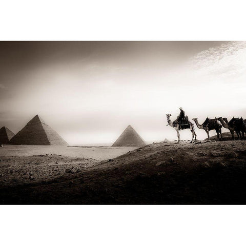 Pyramid Sighting Gold Ornate Wood Framed Art Print with Double Matting by Khataw, Ali