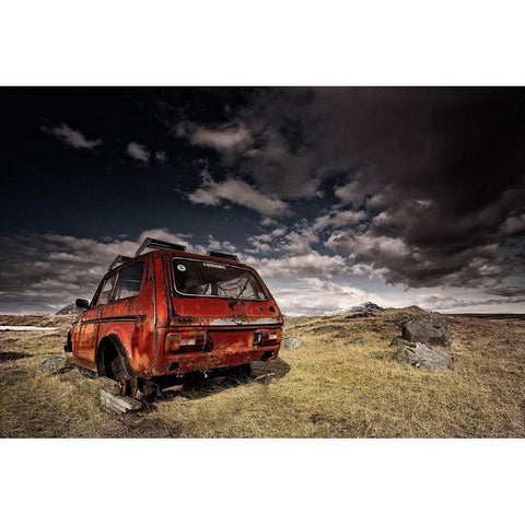 Lada Black Modern Wood Framed Art Print by H. Ingibergsson, Torsteinn