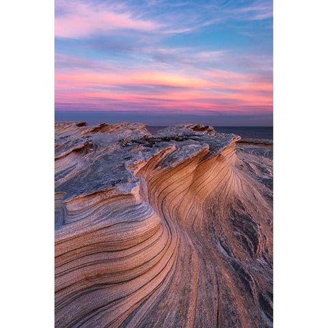Among The Waves Black Modern Wood Framed Art Print by Gorlin, Anton