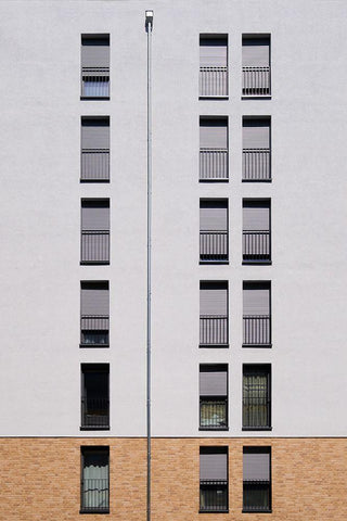 6 + 12 White Modern Wood Framed Art Print with Double Matting by Endermann, Rolf