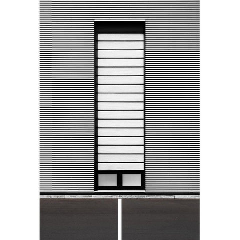Horizontal Lines Black Modern Wood Framed Art Print by Endermann, Rolf