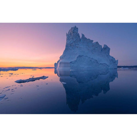 Disko Bay I White Modern Wood Framed Art Print by Noriega, Juanra