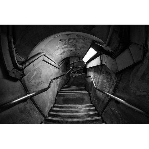 Down The Rabbit Hole Black Modern Wood Framed Art Print with Double Matting by Rodgers, Ursula