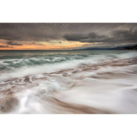 The Sea Gold Ornate Wood Framed Art Print with Double Matting by Bolla, Paolo