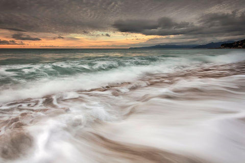 The Sea White Modern Wood Framed Art Print with Double Matting by Bolla, Paolo