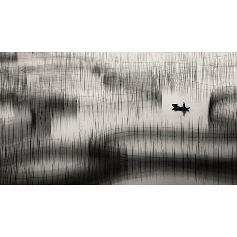 Livelihood Circles ... Black Modern Wood Framed Art Print with Double Matting by Abdulazim, Ahmed