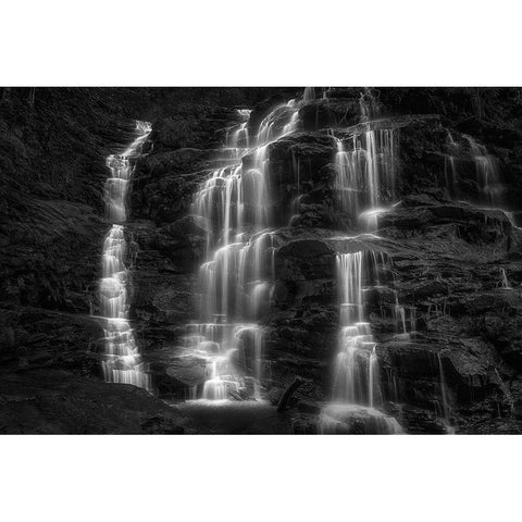 The Triple Black Modern Wood Framed Art Print by Zhu, Jingshu