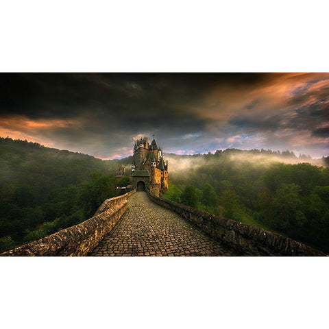 Eltz... Gold Ornate Wood Framed Art Print with Double Matting by Browko, Krzysztof