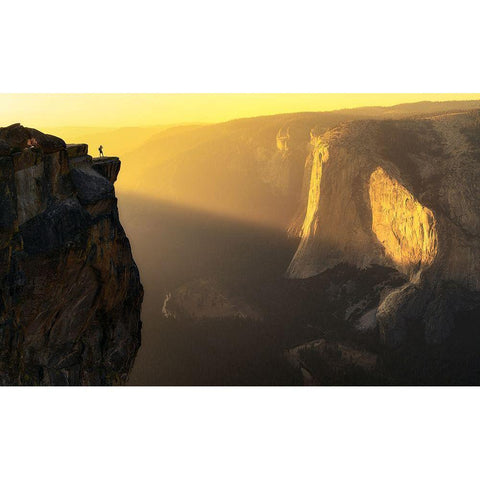 Smoky Valley White Modern Wood Framed Art Print by Ning, Aidong