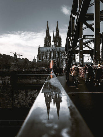 The Cologne Cathedral Black Ornate Wood Framed Art Print with Double Matting by Coniglio, Massimiliano