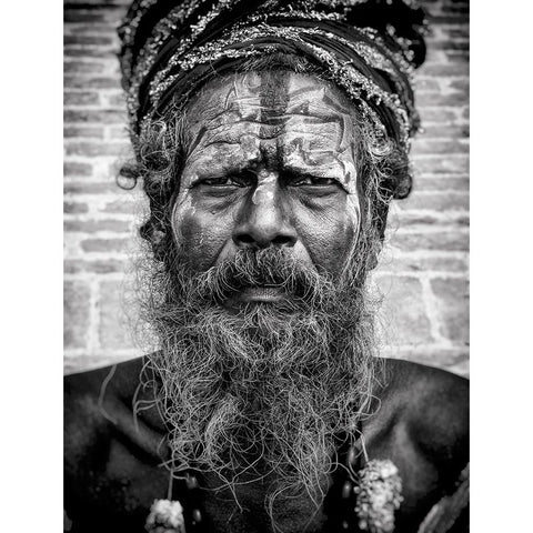 Sadhu_Dsc9091-Baw Black Modern Wood Framed Art Print by Molina, Elena