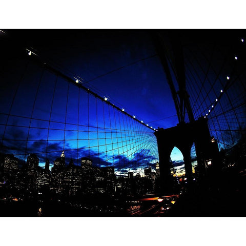 Brooklyn colours Black Modern Wood Framed Art Print with Double Matting by Pellegrini, Fulvio