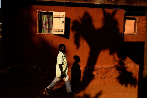 Rca White Modern Wood Framed Art Print with Double Matting by Godinho, Luis