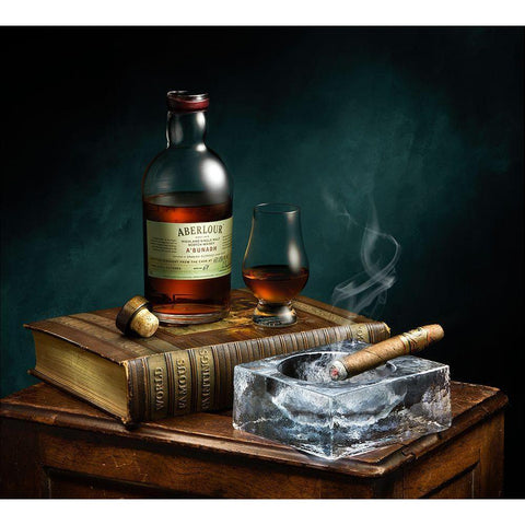 Evening Pleasures Black Modern Wood Framed Art Print with Double Matting by Kirbyturnage