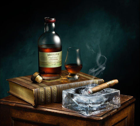 Evening Pleasures White Modern Wood Framed Art Print with Double Matting by Kirbyturnage