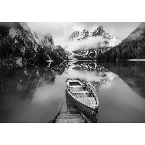 En Blanco Y Negro White Modern Wood Framed Art Print by Lazare, Adrian