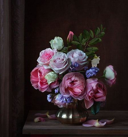 Untitled Black Ornate Wood Framed Art Print with Double Matting by Lankina, Alina