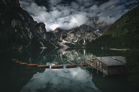 Paradise On Earth White Modern Wood Framed Art Print with Double Matting by Tagliarino, Marco