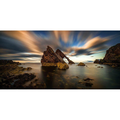 Bow Fiddle Panorama Black Modern Wood Framed Art Print with Double Matting by Kruczynski, Wojciech