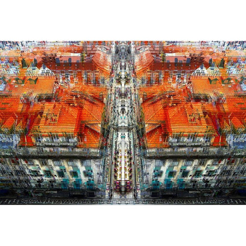 Lisbon White Modern Wood Framed Art Print by Shrayer, Igor